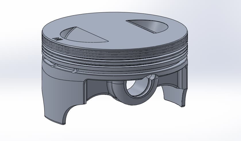 Modelo CAD usado como base para prototipagem de componente